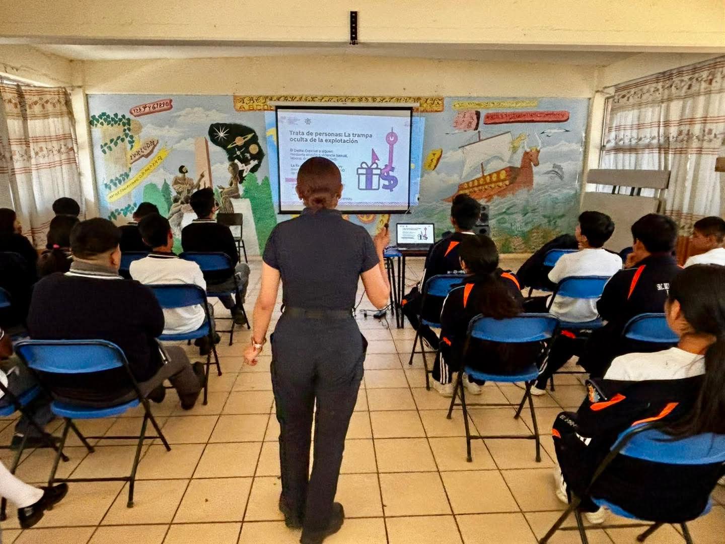 Escuela Segura: San Andrés Cholula impulsa plática de prevención de adicciones en secundaria de Tlaxcalancingo