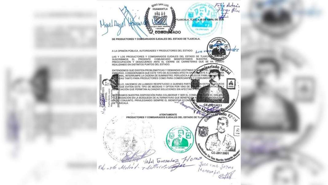 Huamantla se pronuncia: ejidatarios piden diálogo urgente tras cierre carretero en Tlaxcala