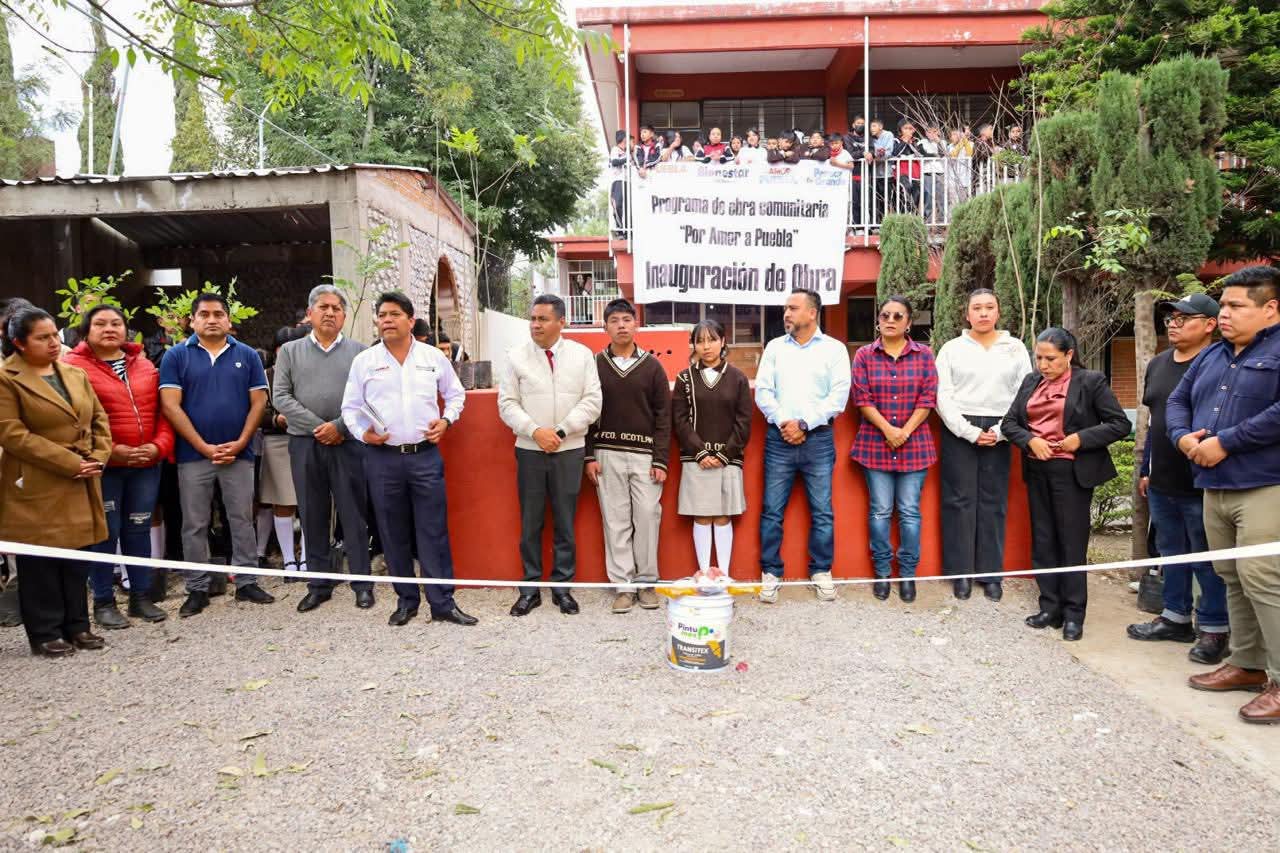 Armando Aguirre fortalece infraestructura escolar en San Francisco Ocotlán con obra hídrica 