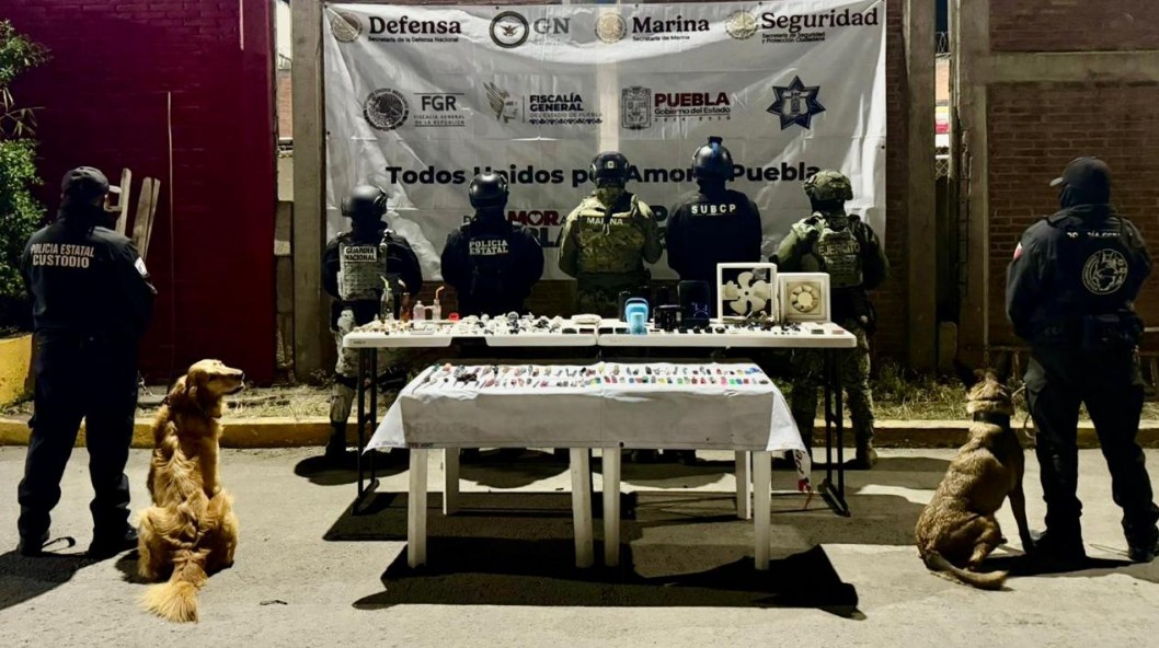 Operativos coordinados refuerzan la seguridad en penales de Puebla