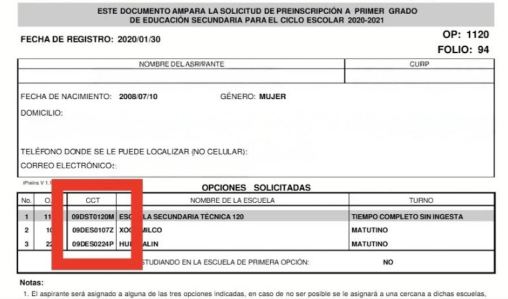 Qué es el CCT y por qué es clave en las preinscripciones SEP 2026