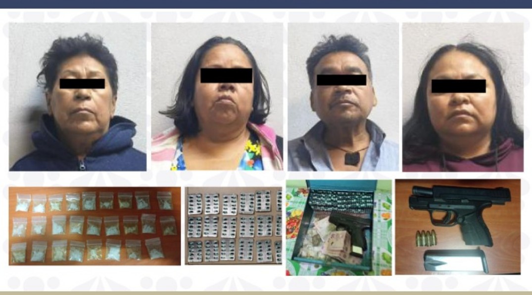 Operativo de la FGE desmantela red de narcomenudeo en Tepeojuma
