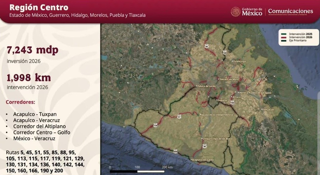 Bachetón 2026 inicia con inversión histórica para carreteras en Puebla