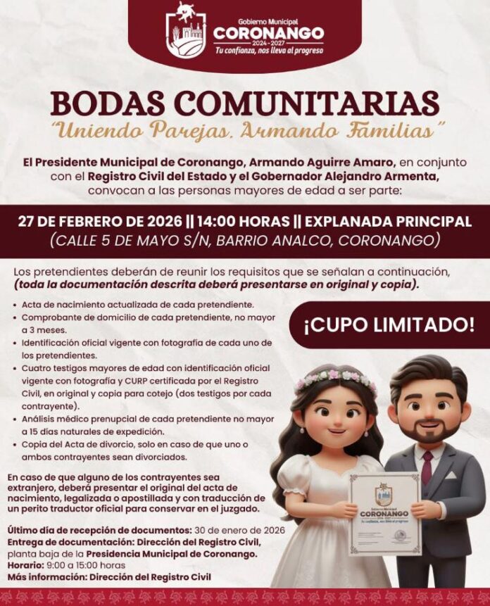 bodas comunitarias coronango