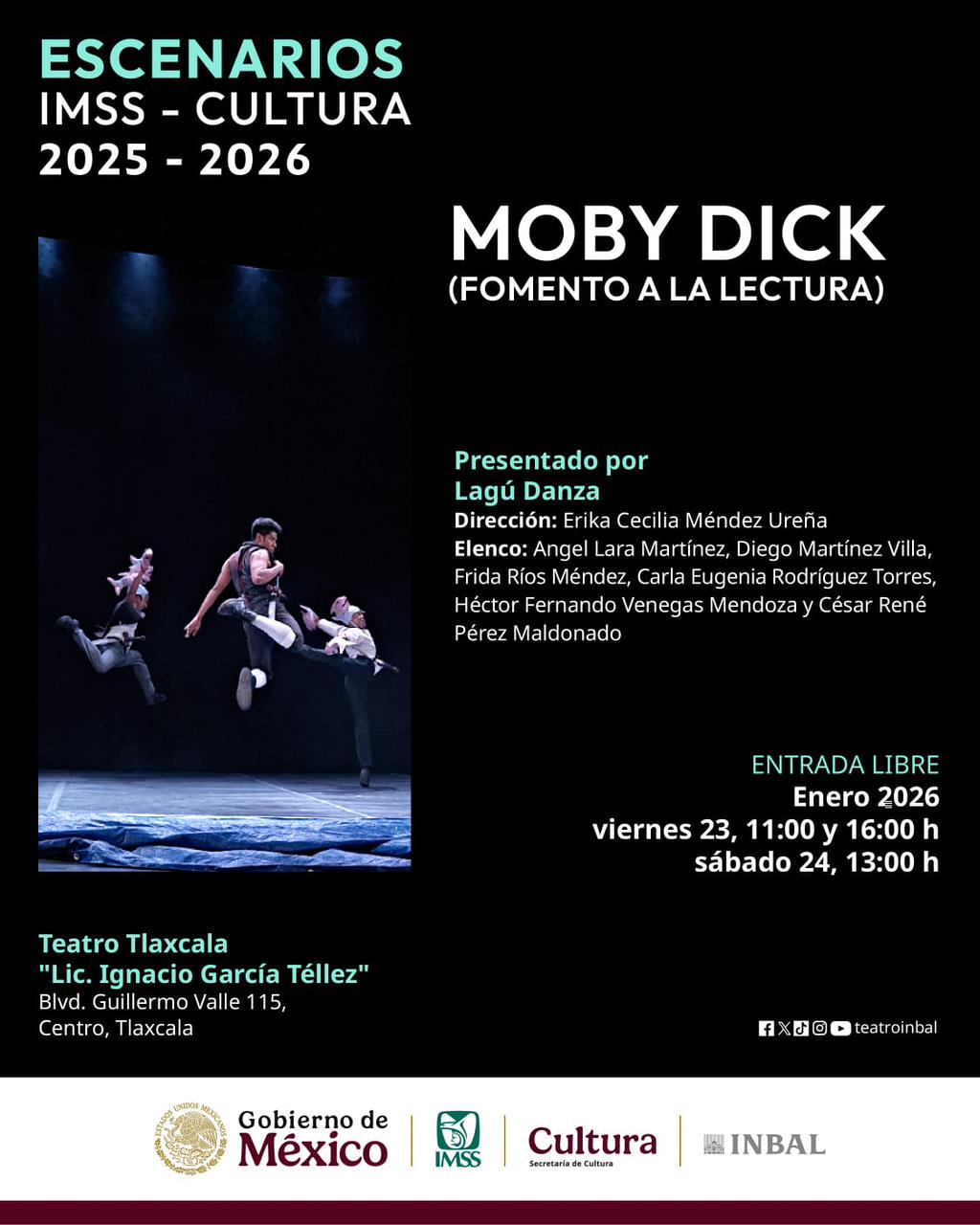 Moby Dick llega a Tlaxcala: danza, teatro y lectura gratis para todos