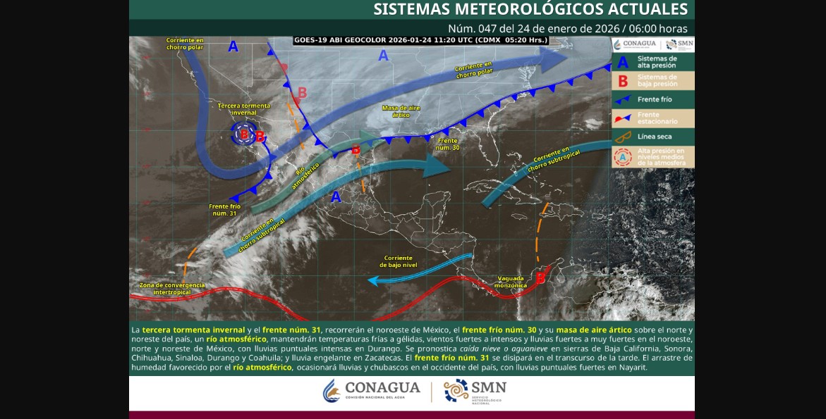 Impacto de la tercera tormenta invernal en México