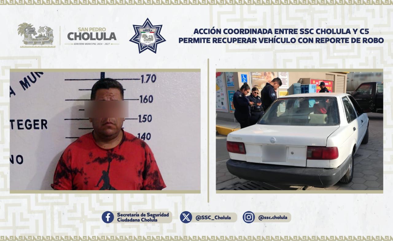 Acción coordinada entre SSC y C5 permite recuperar vehículo con reporte de robo