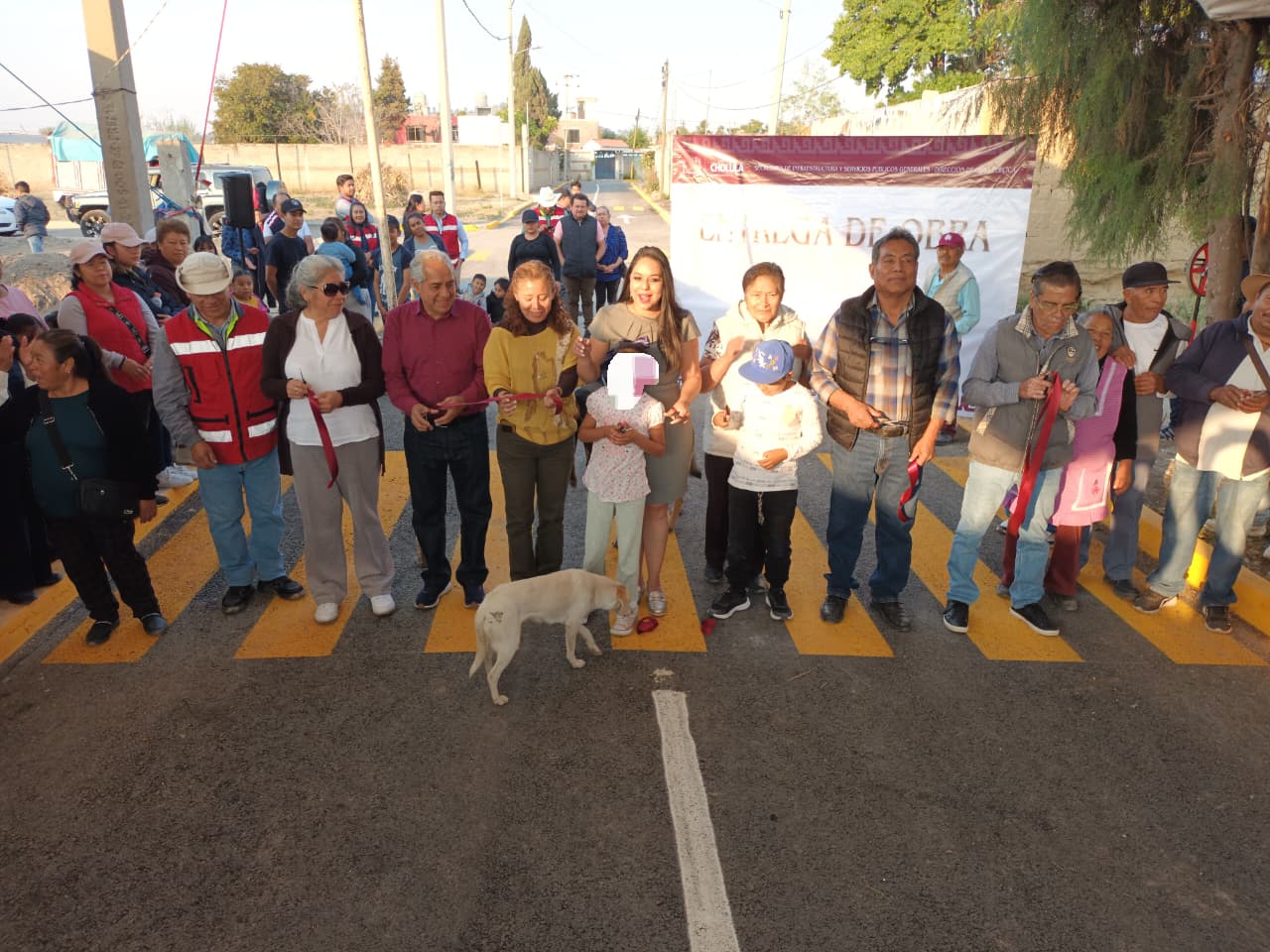 Tonantzin Fernández entrega pavimentación de la calle Lerdo de Tejada en Santa María Acuexcomac