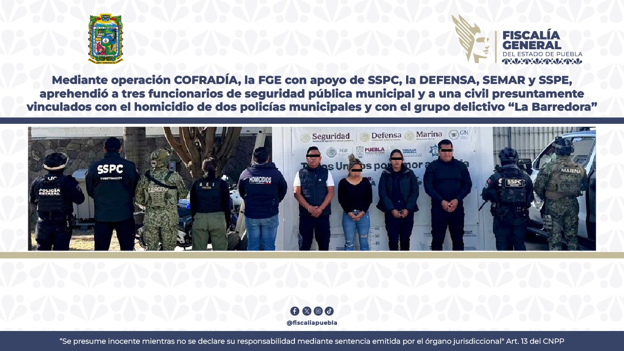 Operación COFRADÍA: detienen a funcionarios municipales por homicidio y vínculos criminales