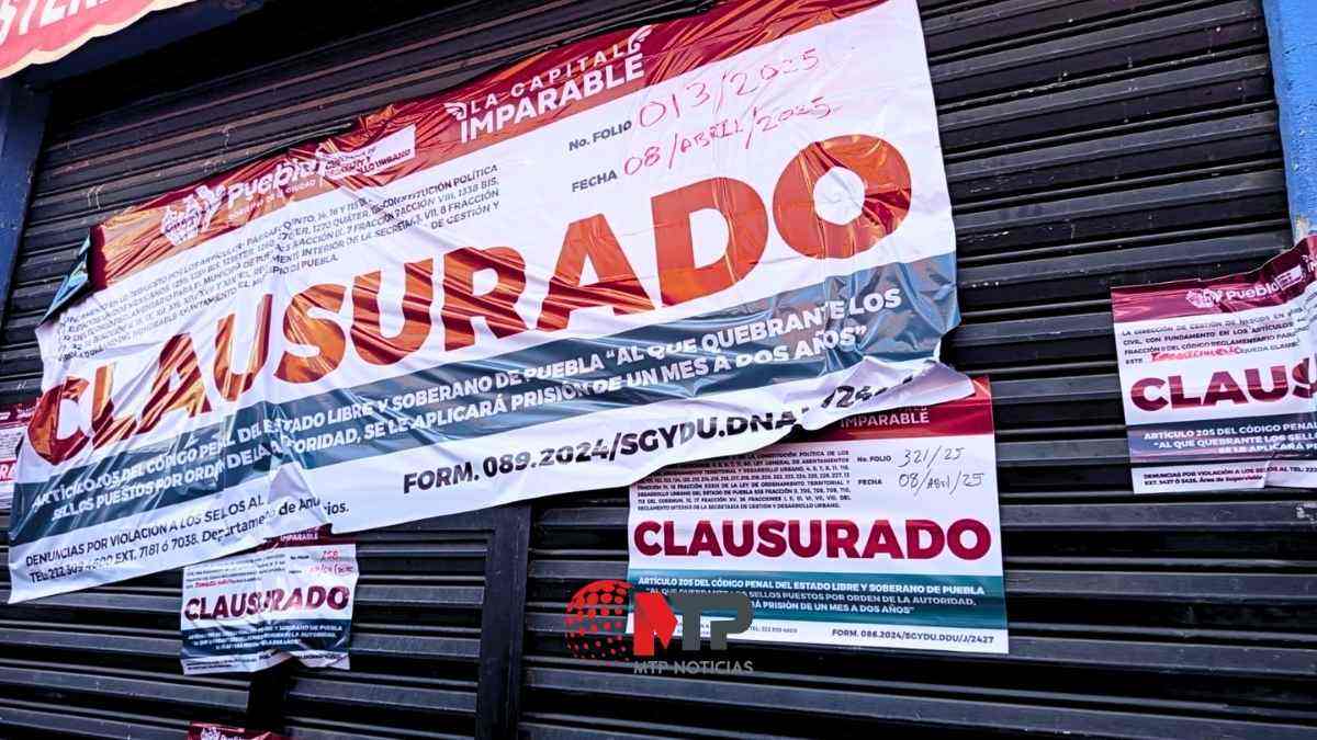 Clausuran cinco negocios y retiran más de 40 estructuras en operativos de ordenamiento en la capital
