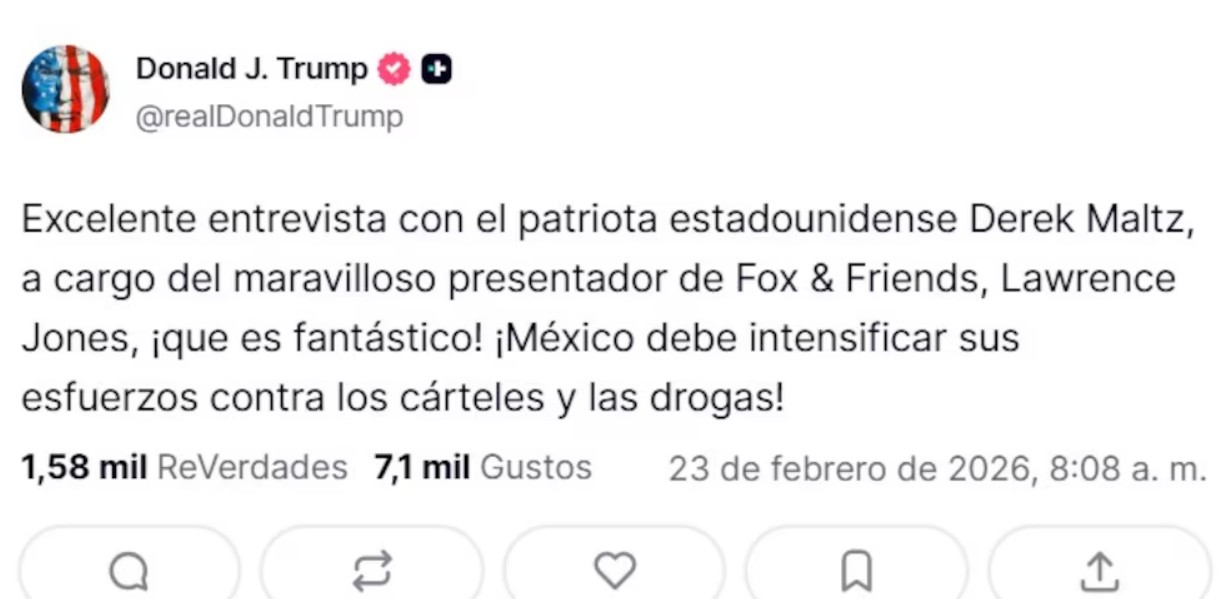 Trump reacciona tras operativo en Jalisco