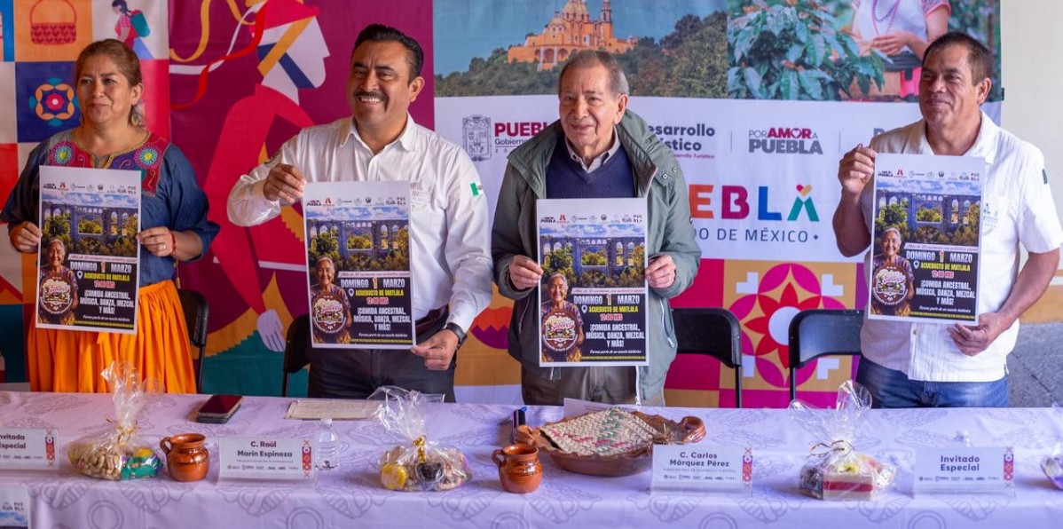 Huaquechula celebra su cocina ancestral en el acueducto de Matlala