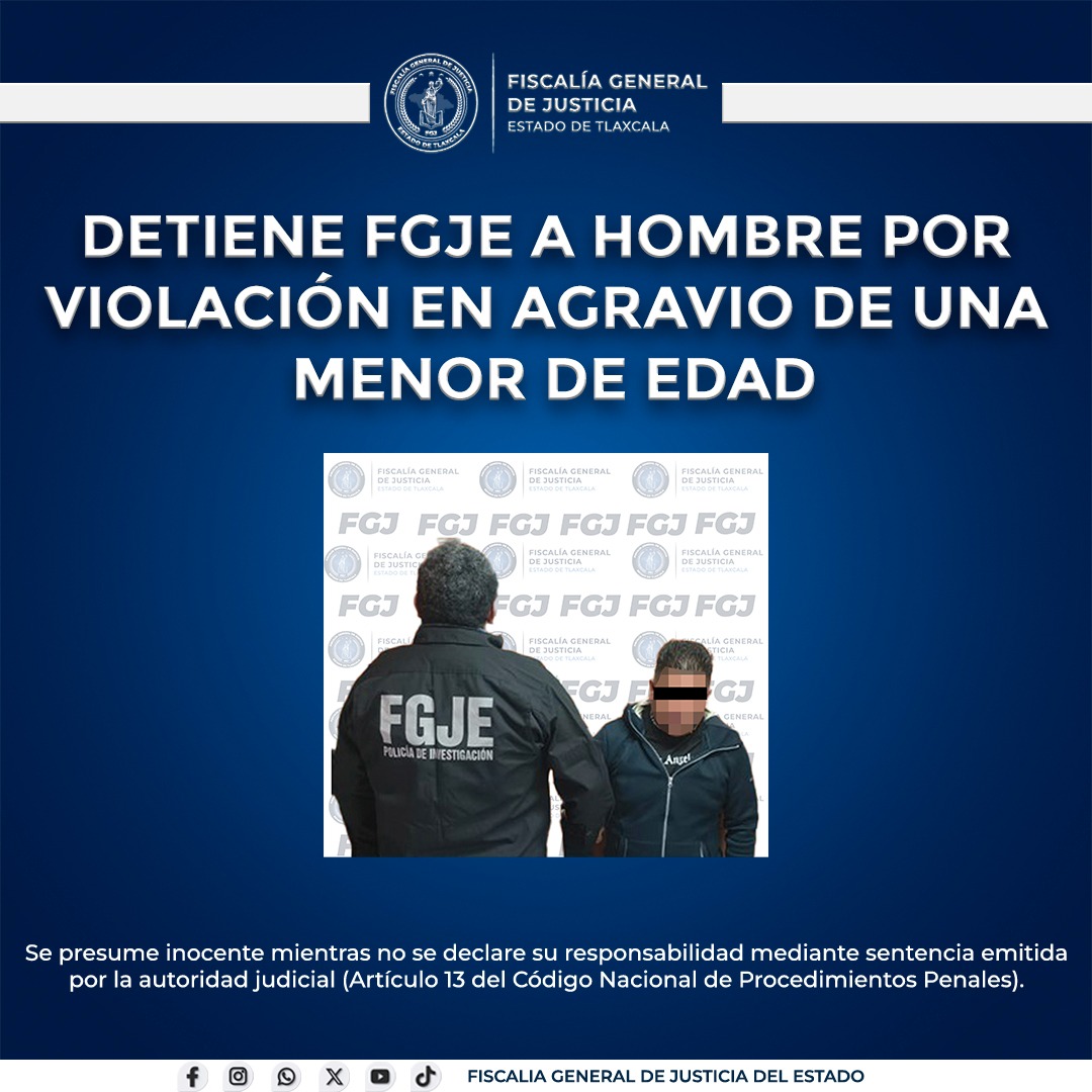 Detienen en Zacatelco a hombre acusado de agredir a menor; ya hay orden judicial