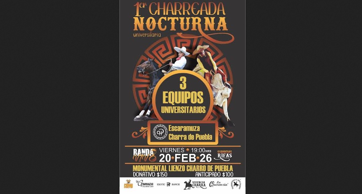 Puebla se prepara para una charreada nocturna sin precedentes