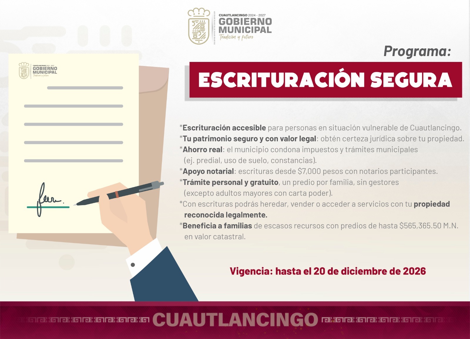 Impulsan certeza jurídica con "Escrituración Segura"