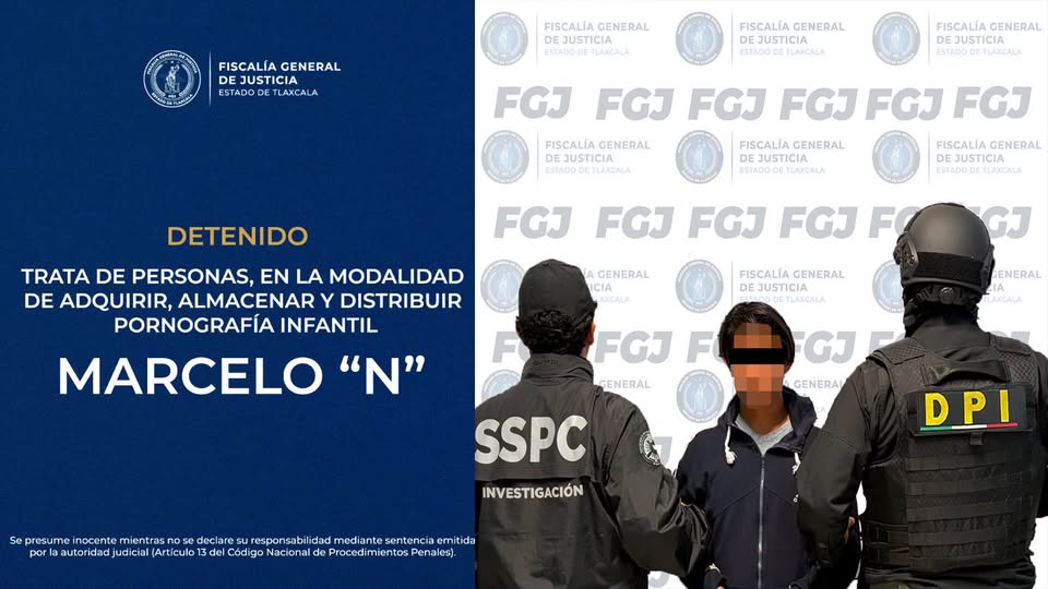 Patrulla de la Fiscalía durante un operativo en Tlaxcala.