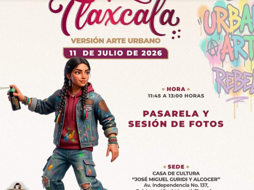 Pasarela artística en la Casa de Cultura de Tlaxcala.