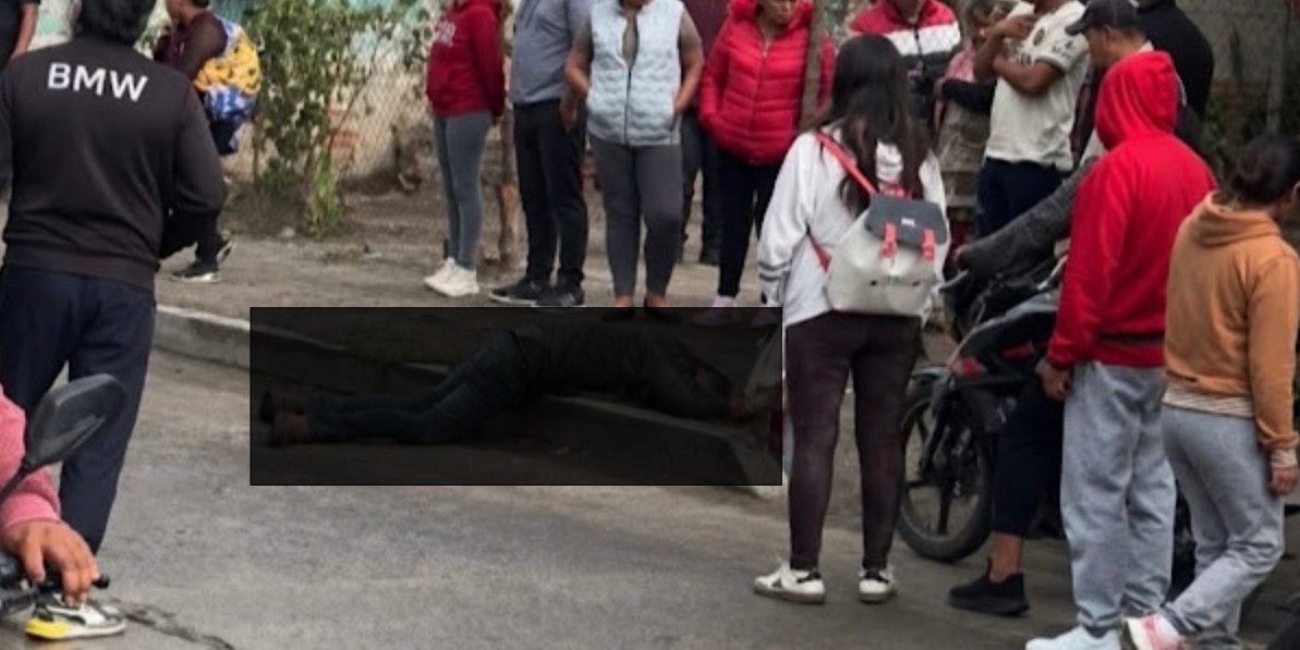 Patrullas y autoridades resguardan una calle tras un ataque armado.