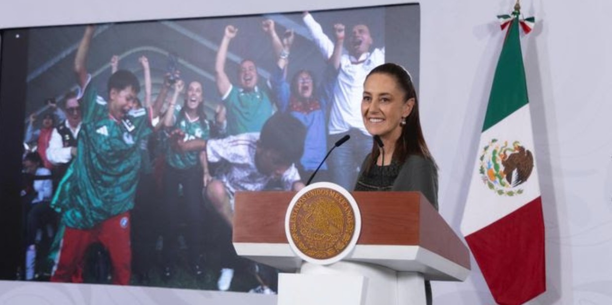 Claudia Sheinbaum durante conferencia sobre turismo en México.