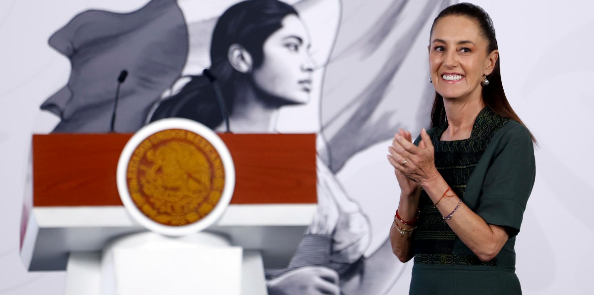 Claudia Sheinbaum hablando sobre el triunfo de México en el Mundial 2026.