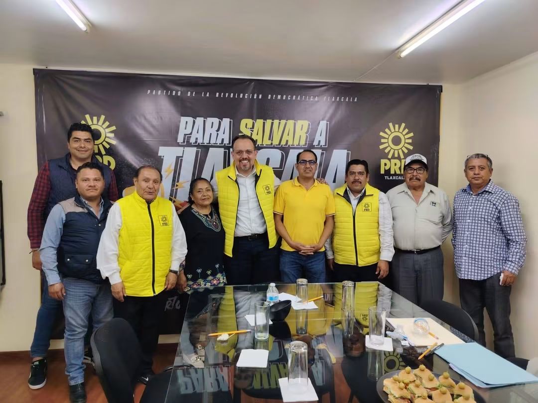 Manuel Cambrón presume estrategia de fortalecimiento para el PRD en Tlaxcala