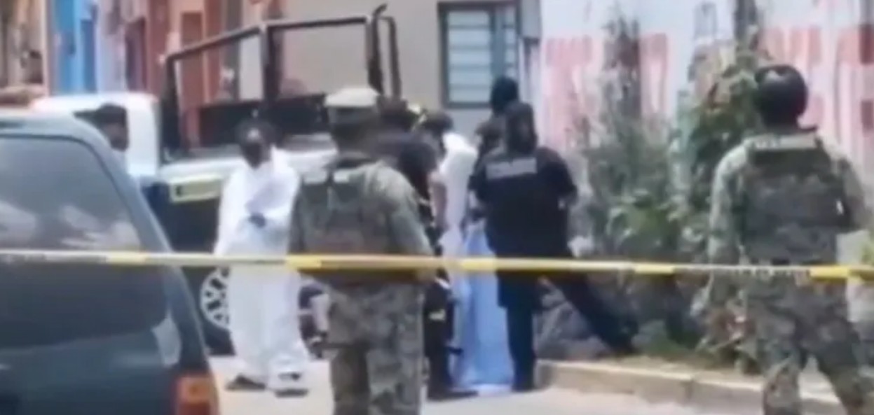 Zona acordonada tras ataque armado en Amozoc.