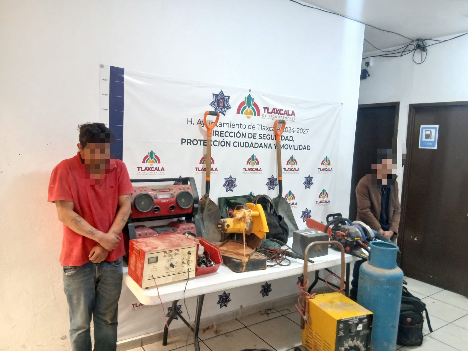 Caen presuntos saqueadores de ladrillera en Tlaxcala; recuperan herramientas y tanques de gas