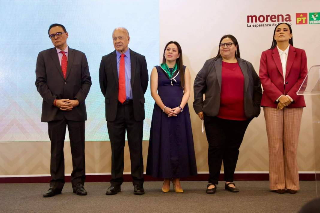 Dirigentes nacionales de Morena, PT y PVEM anuncian proceso para Tlaxcala.