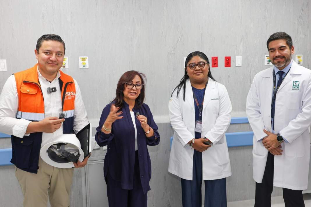 Autoridades supervisan ampliación de Unidad de Hemodiálisis en Tlaxcala.