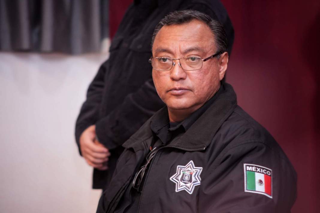 Elementos de la SSC durante un operativo de seguridad en Tlaxcala.