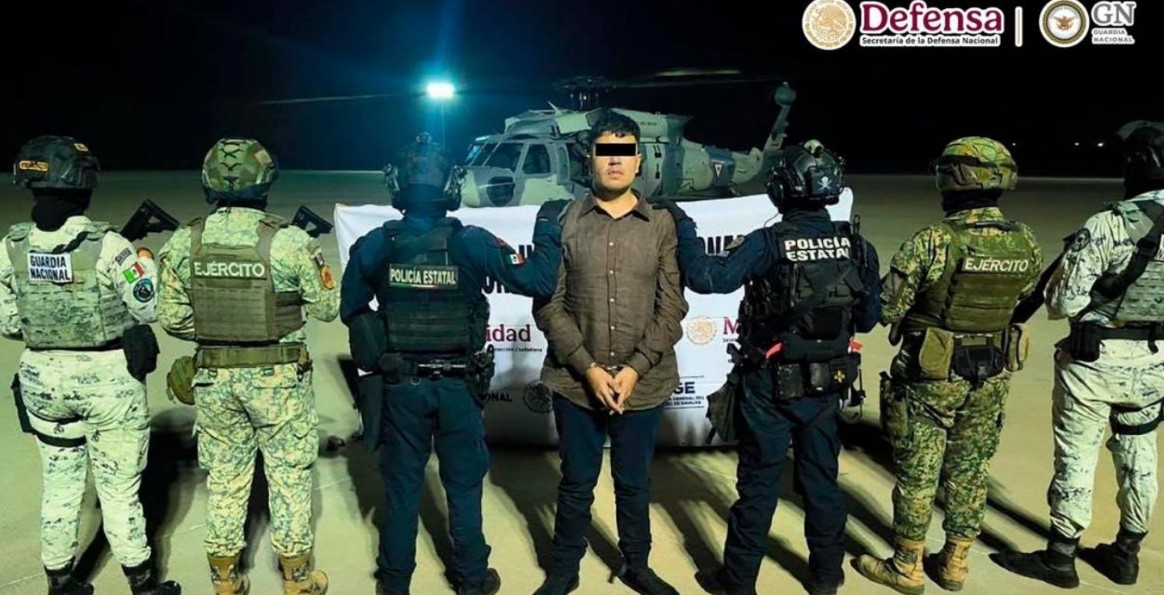 Operativo de seguridad relacionado con la captura de un presunto criminal en Sinaloa
