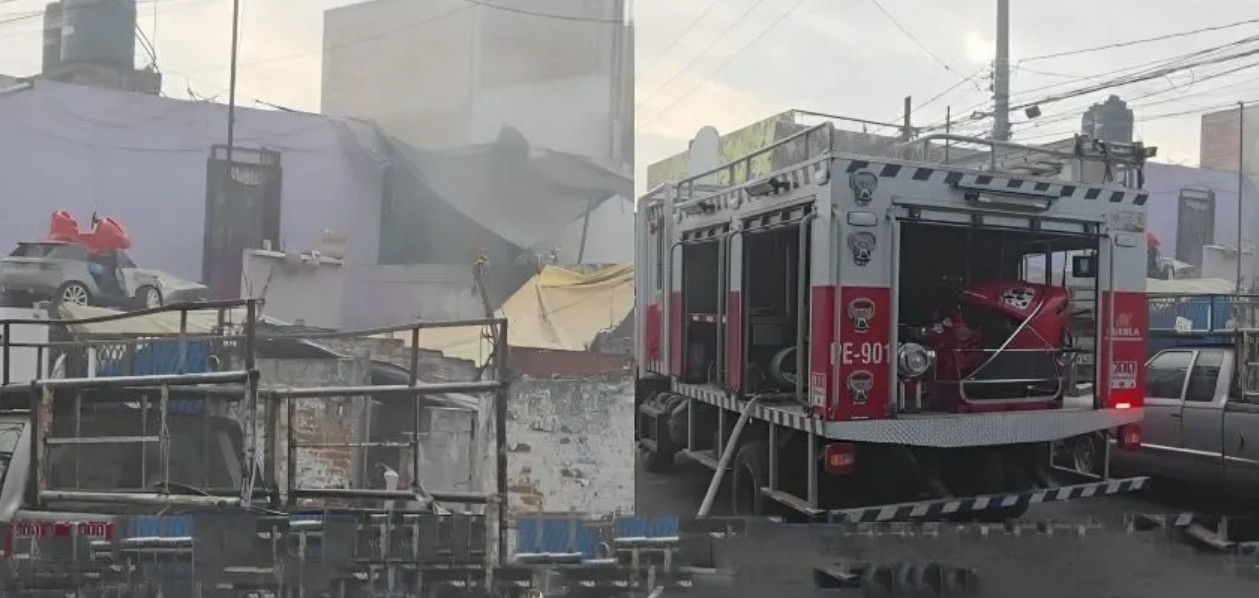 Casa afectada por incendio en la colonia Popular Coatepec.