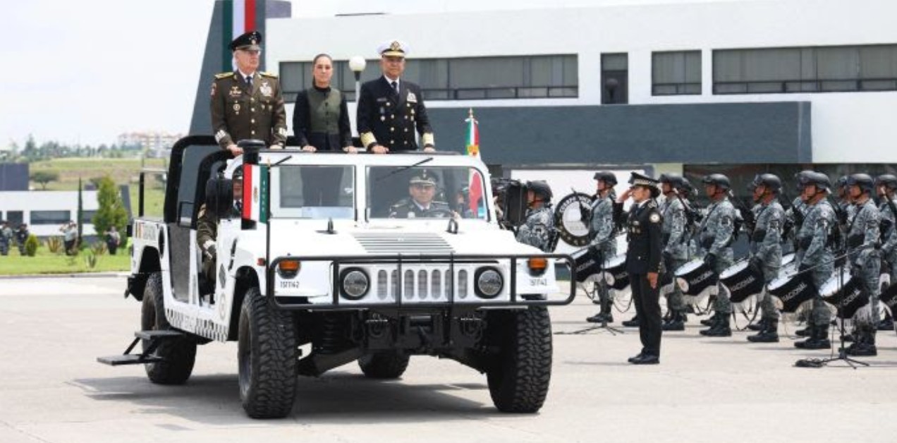 Presidenta Claudia Sheinbaum durante el aniversario de la Guardia Nacional.