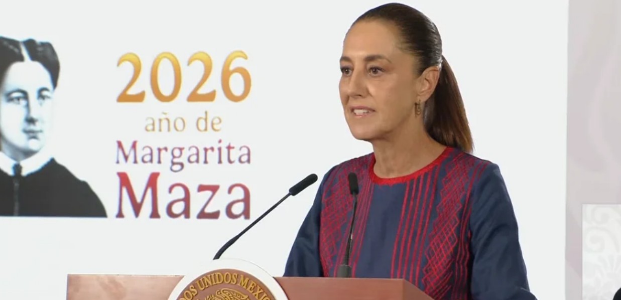Claudia Sheinbaum durante conferencia sobre el Mundial 2026.