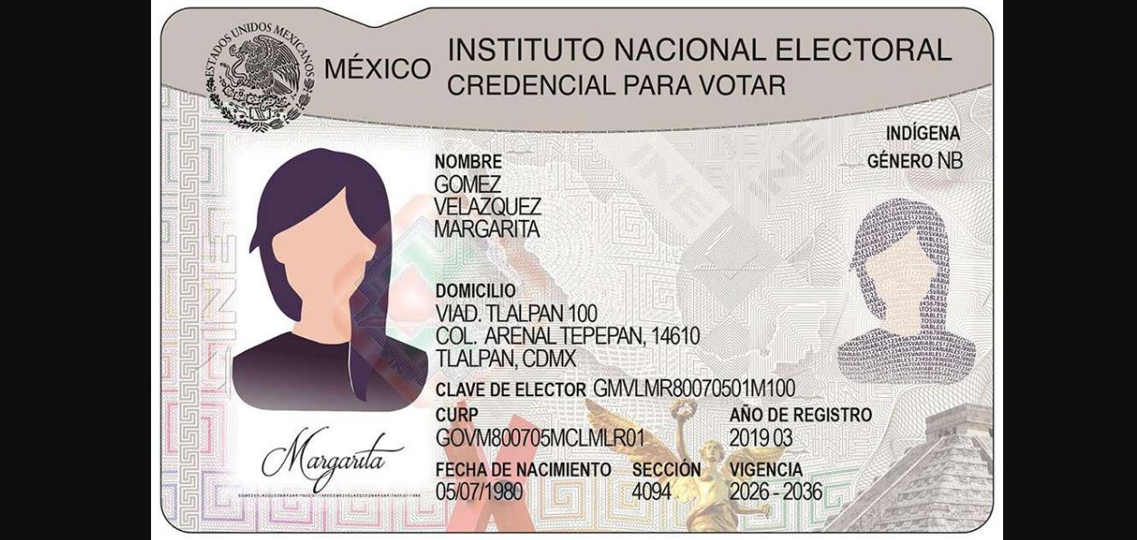 Nueva credencial para votar presentada por el INE.
