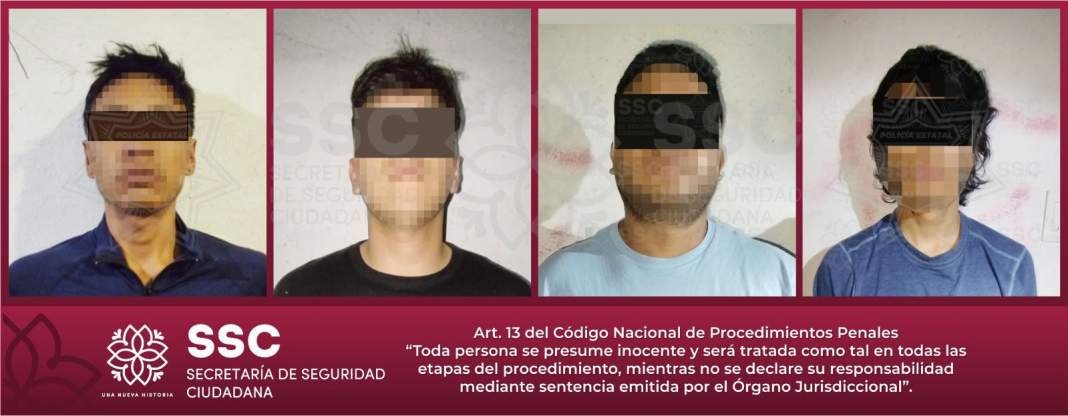 Policías y fuerzas federales durante operativo en Xicohtzinco.