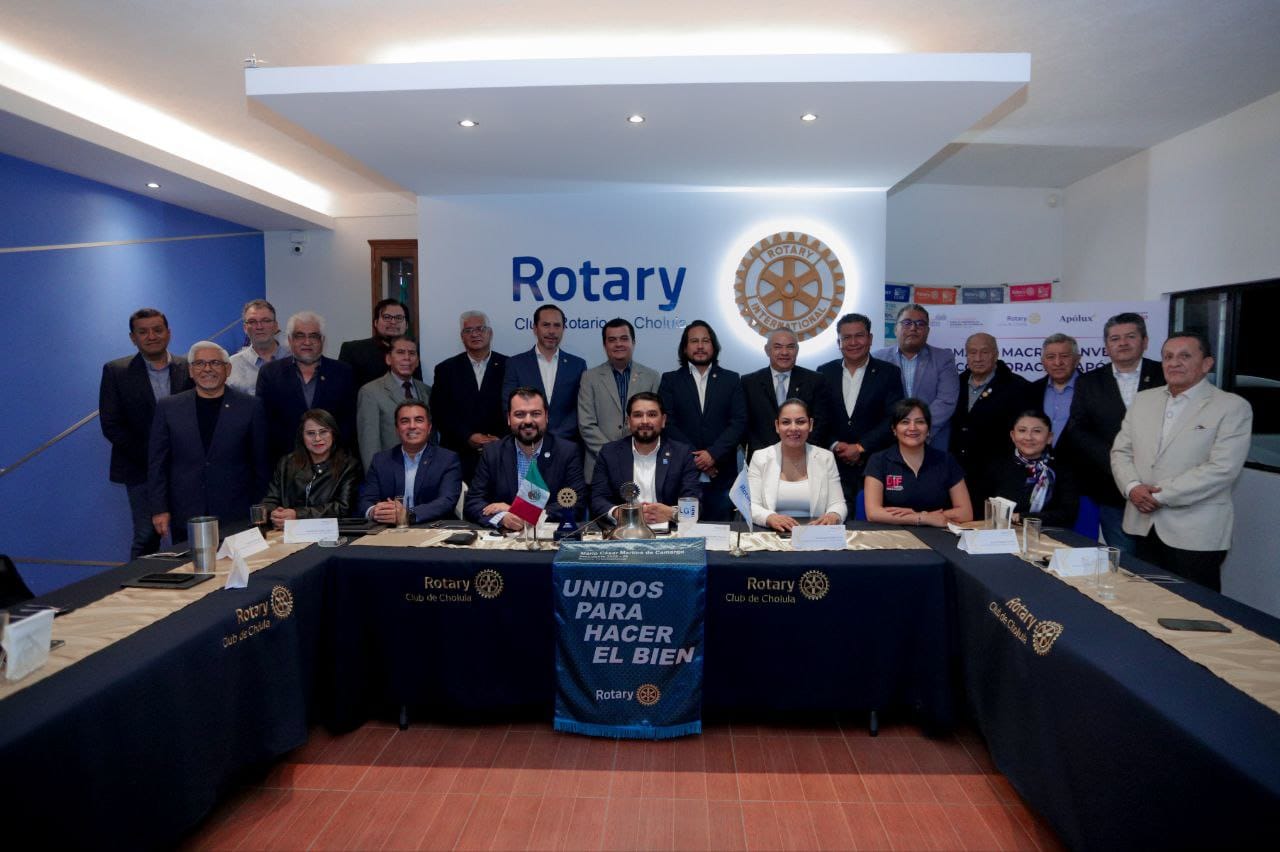 Consolida Ayuntamiento de San Andrés Cholula y Club Rotary Cholula alianza estratégica a favor de la comunidad