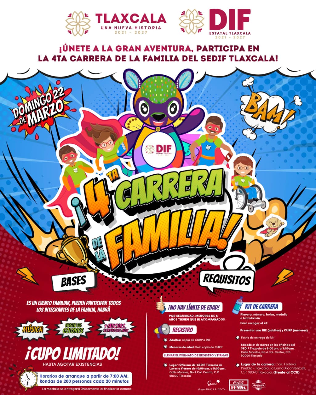 Tlaxcala se activa: así será la 4ª Carrera de la Familia que reunirá a cientos este domingo