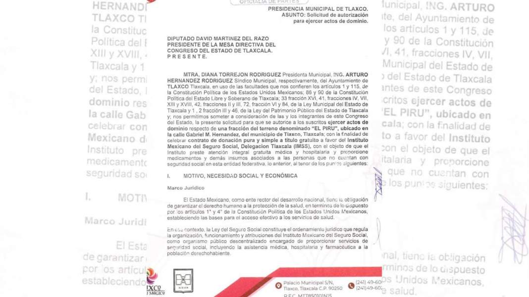 Tlaxco va por más hospitales: donará predios clave para reforzar la salud en Tlaxcala