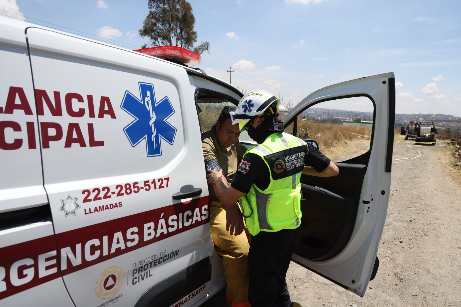 Mejora Cuautlancingo protocolos de emergencia con simulacro de incendio