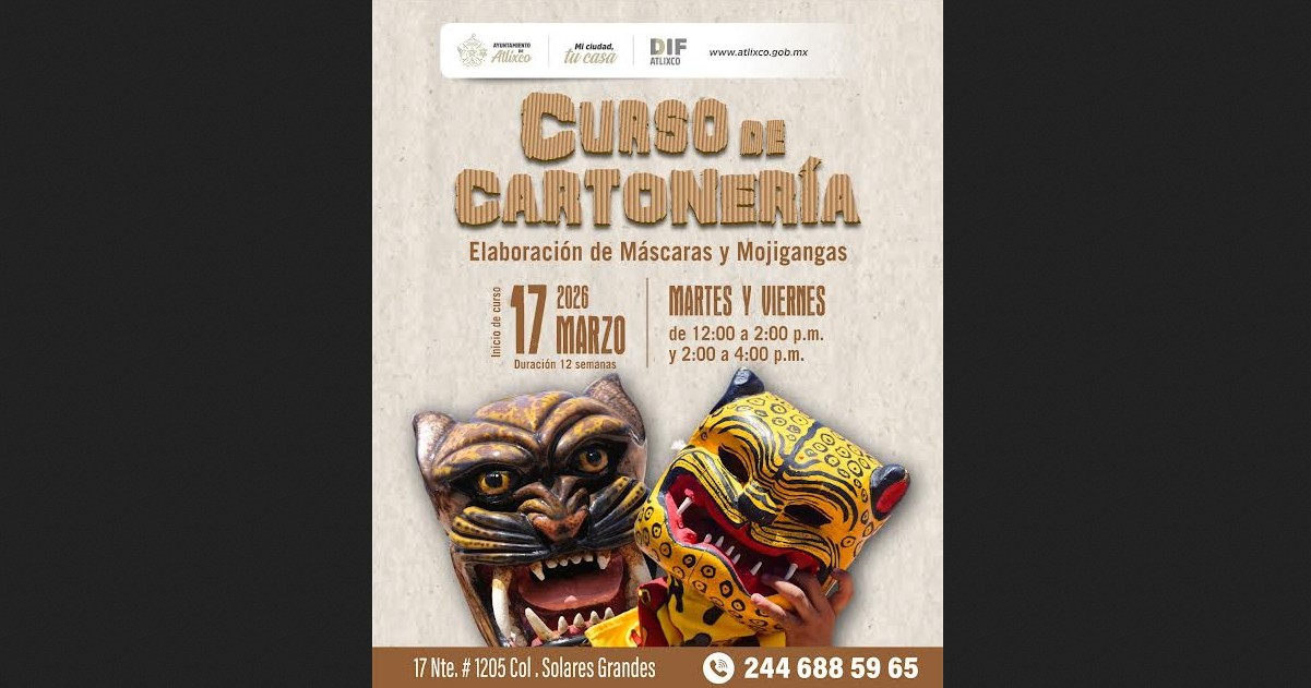 Atlixco impulsa curso de cartonería para preservar tradiciones