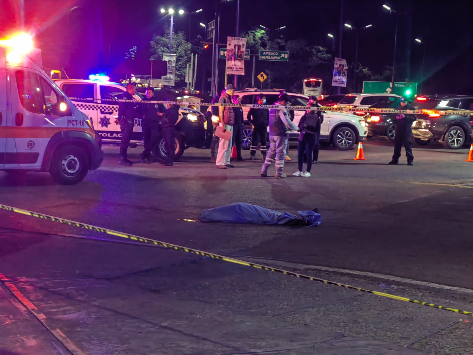 Muere hombre atropellado en la zona de El Trébol, en Totolac