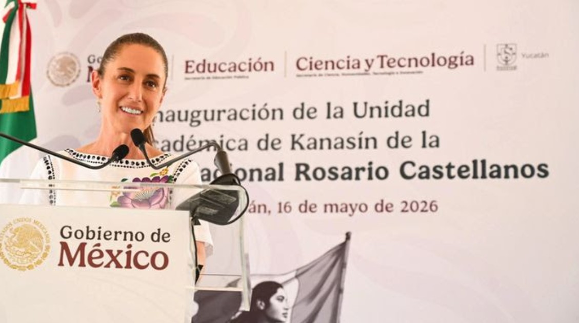 Claudia Sheinbaum en inauguración de universidad en Yucatán
