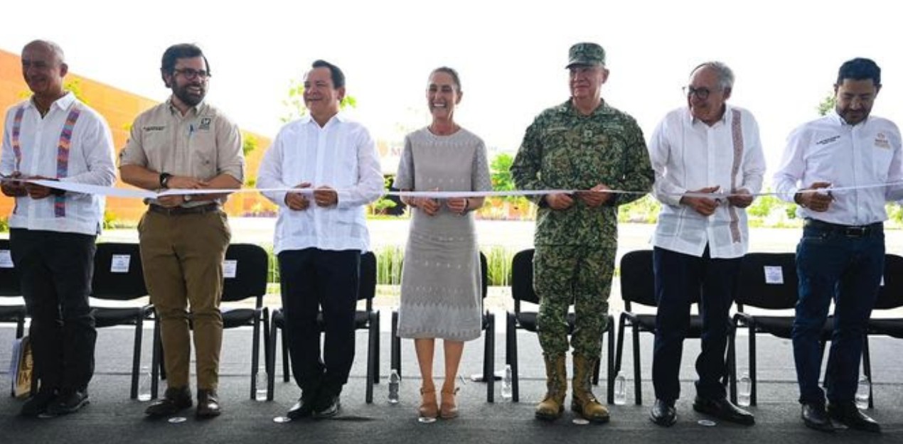Claudia Sheinbaum durante inauguración del Hospital O’Horán en Yucatán