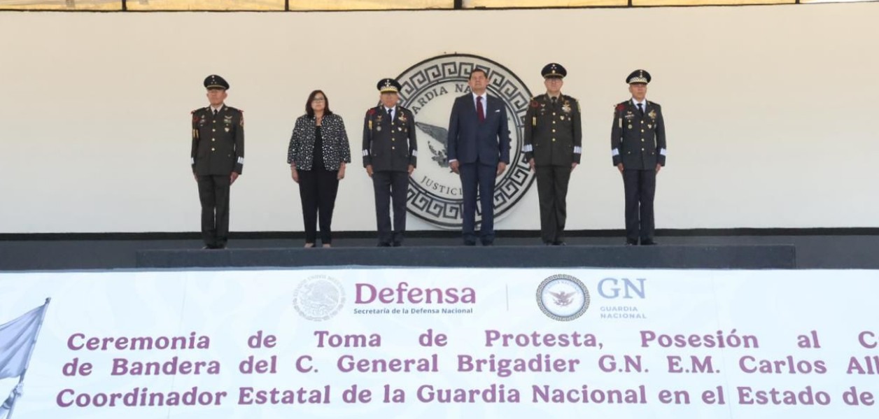 Ceremonia de toma de protesta de la Guardia Nacional en Puebla