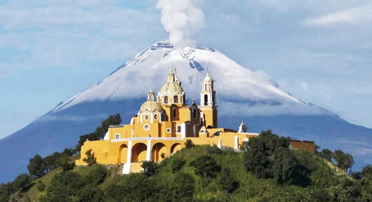 Cielo parcialmente nublado sobre la ciudad de Puebla