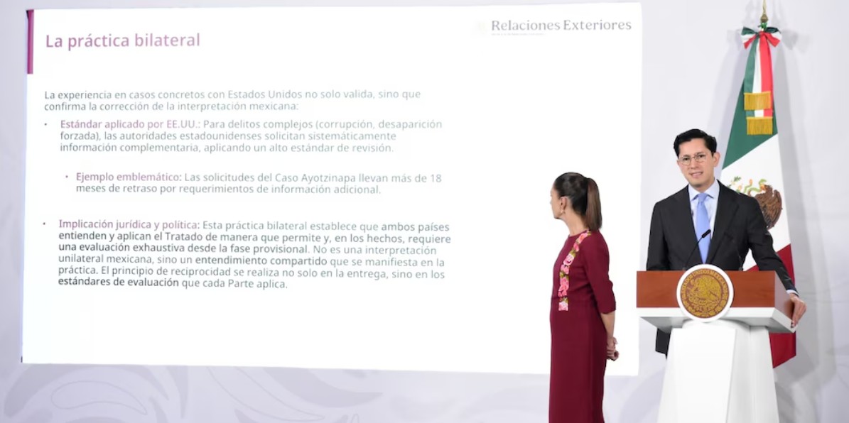 Claudia Sheinbaum durante conferencia sobre extradiciones