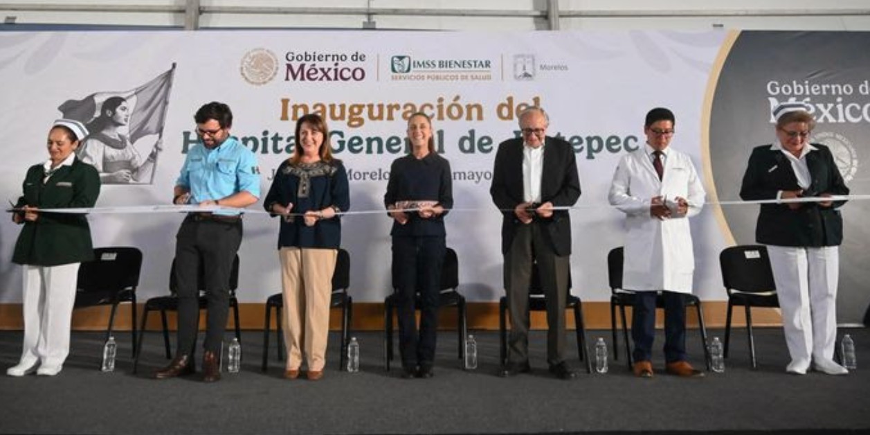 Claudia Sheinbaum en inauguración de hospital en Morelos
