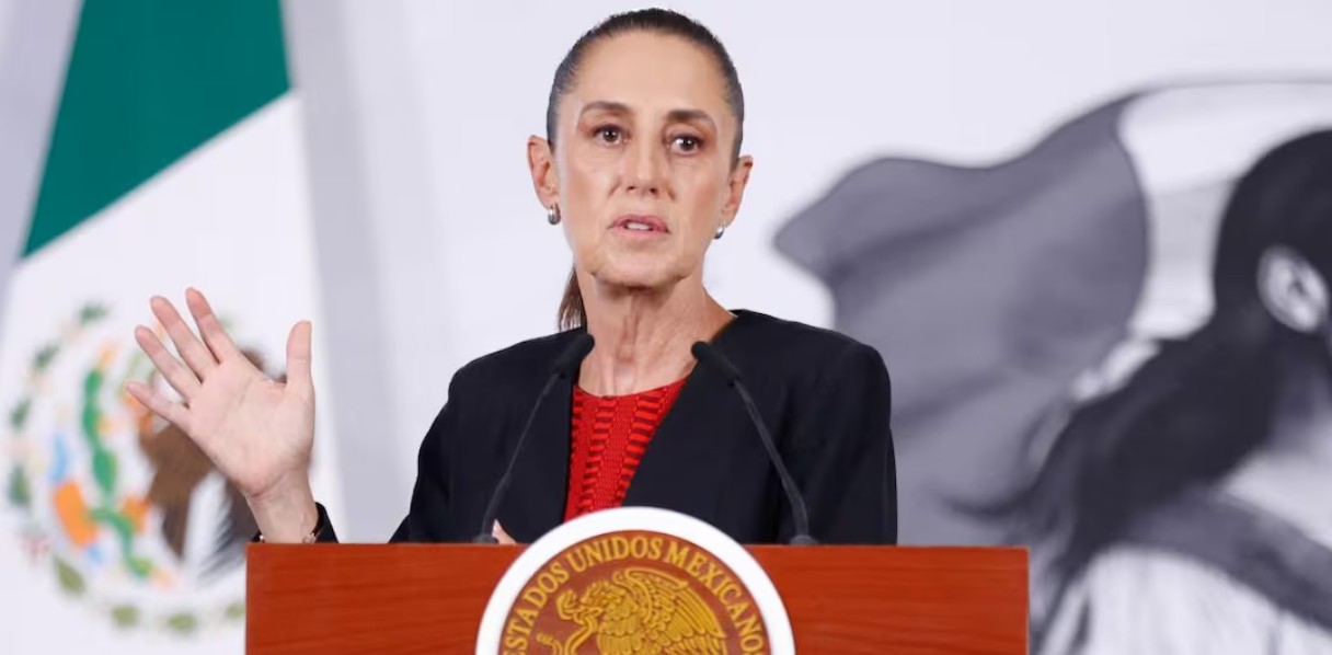 Claudia Sheinbaum durante conferencia en Palacio Nacional
