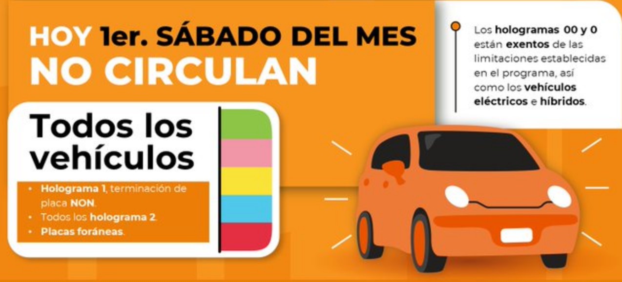Autos en tráfico de la CDMX con restricción vehicular